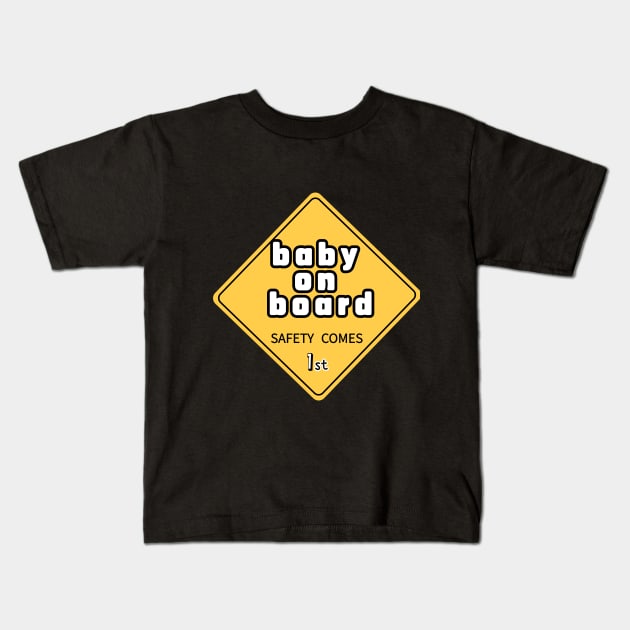 baby on board Kids T-Shirt by zzzozzo